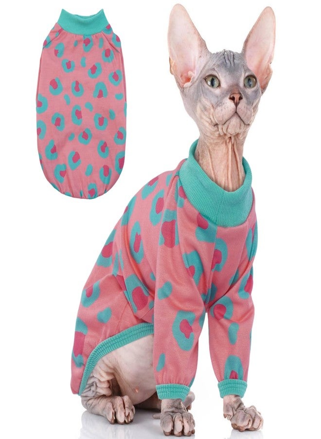 ADNIKIA Sphynx Cats Clothes Cat Turtleneck Cotton Sweater Pullover Kitten T-Shirts with Sleeves Cat Pajamas Jumpsuit for Sphynx Cornish Rex, Devon Rex,Small Dog - Image 1